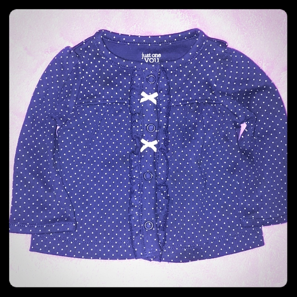 Navy blue newborn sweater/cardigan